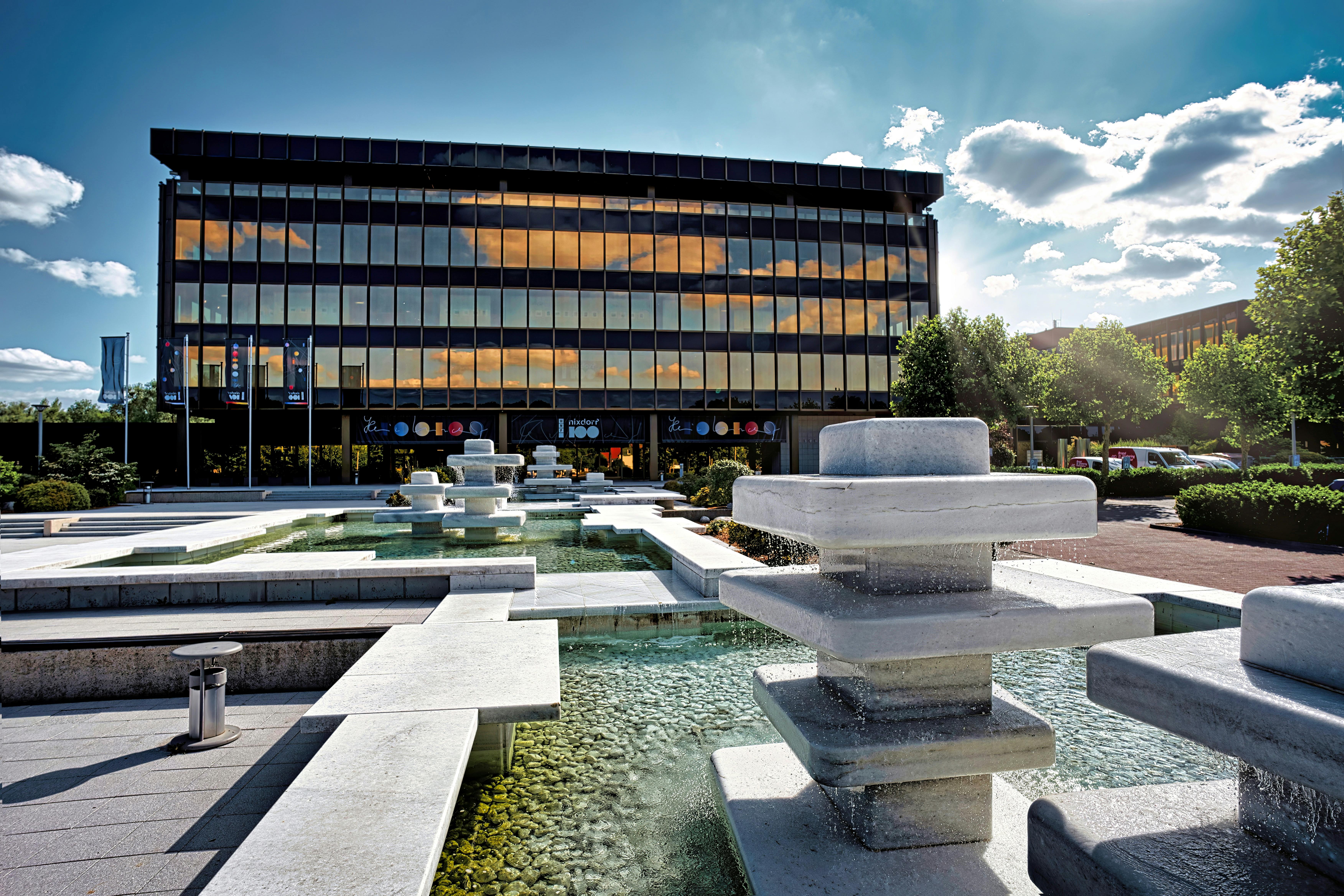 Modern glass commercial building exterior