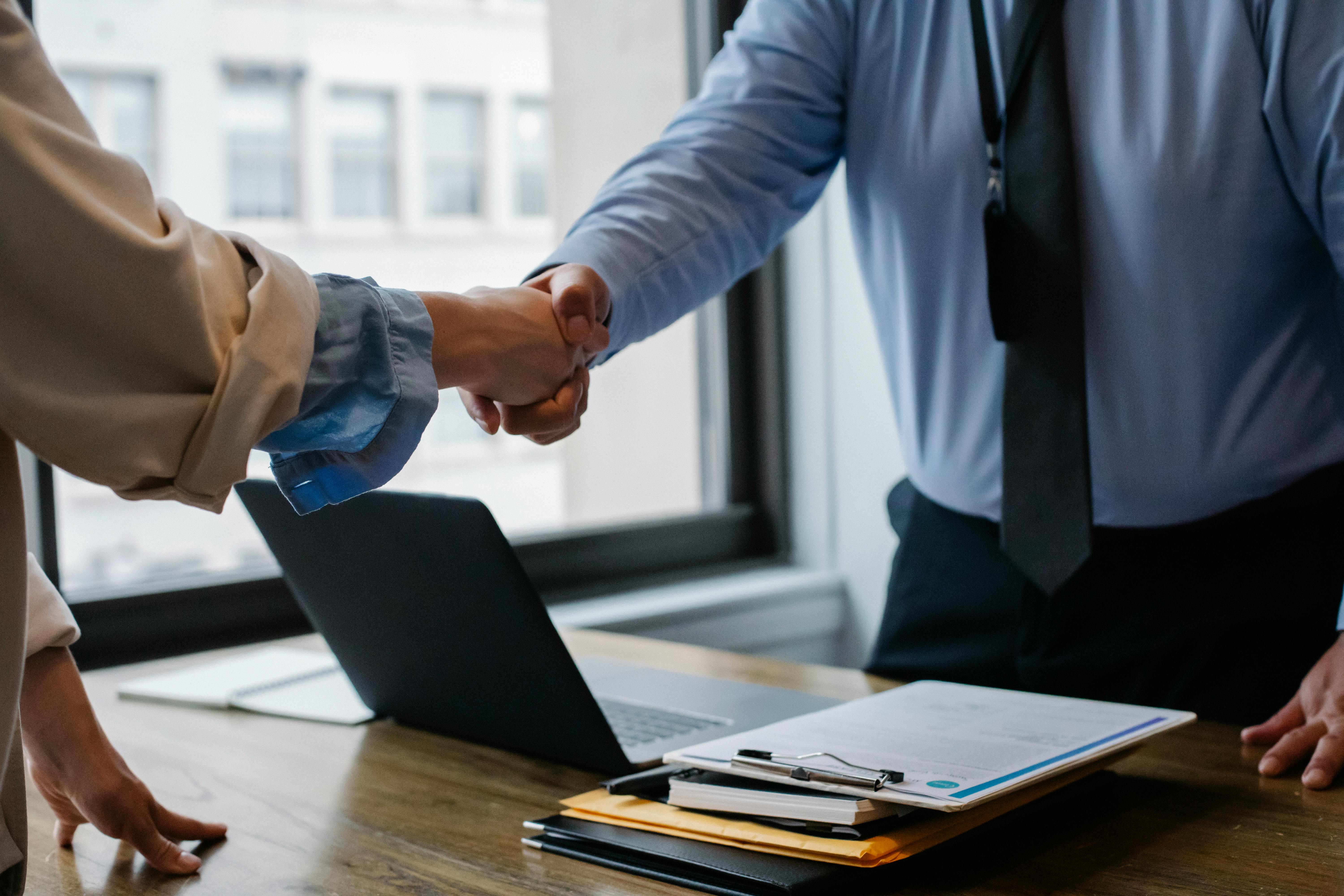 Team greeting a property manager